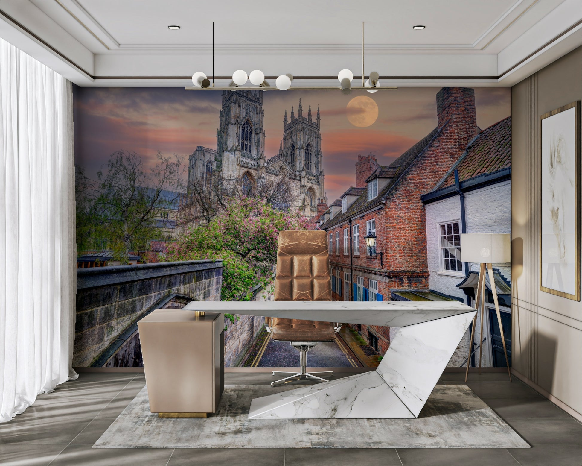 A classic European city wallpaper for walls.

