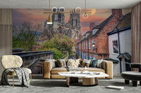 A contemplative cathedral view wallpaper mural for a feature wall.

