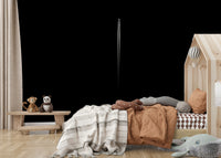 A serene black and white wall mural for your decor.

