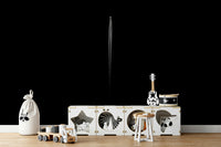 A graceful subtle pattern wall mural in timeless tones.

