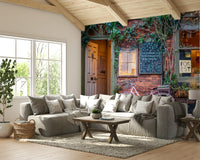 A contemplative street scene wallpaper mural for a feature wall.

