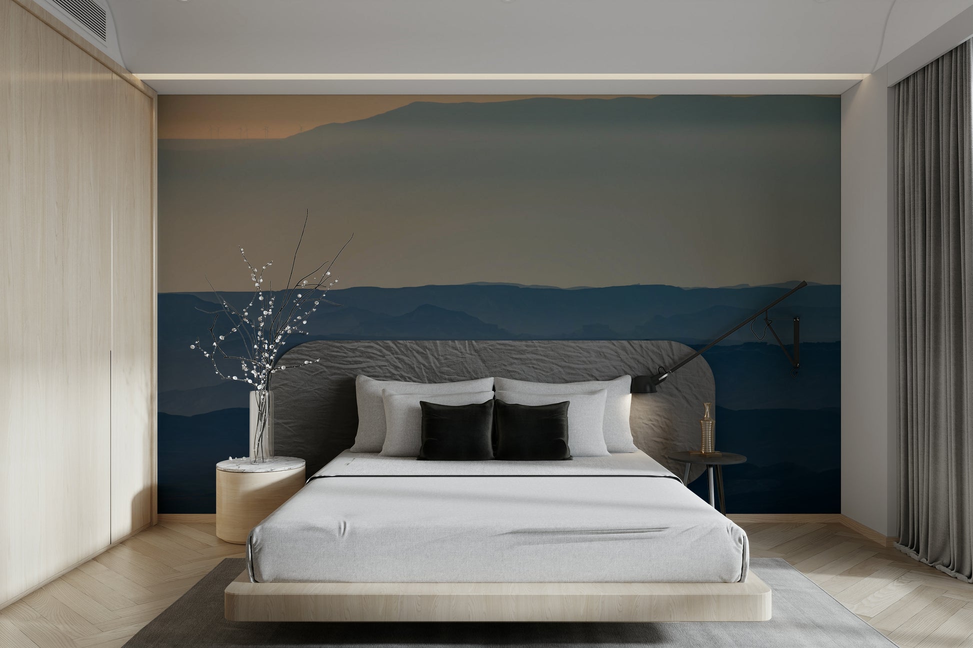 A serene canyon landscape wall mural for your decor.

