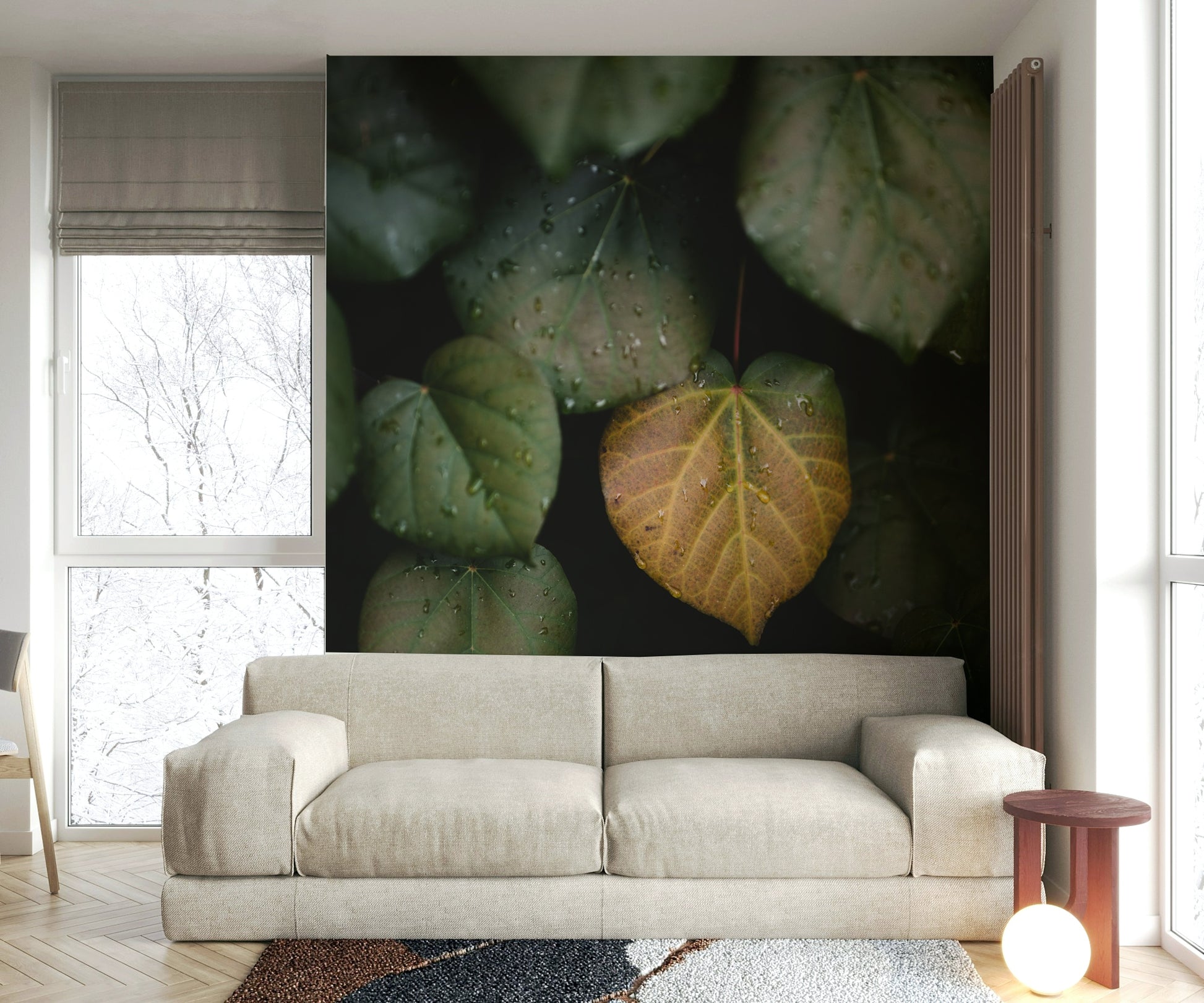 A classic winter scene wallpaper for walls.

