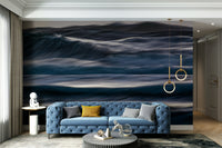A contemplative wave texture wallpaper mural for a feature wall.

