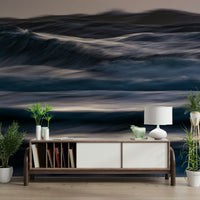 An artistic nature seascape mural for home decor.

