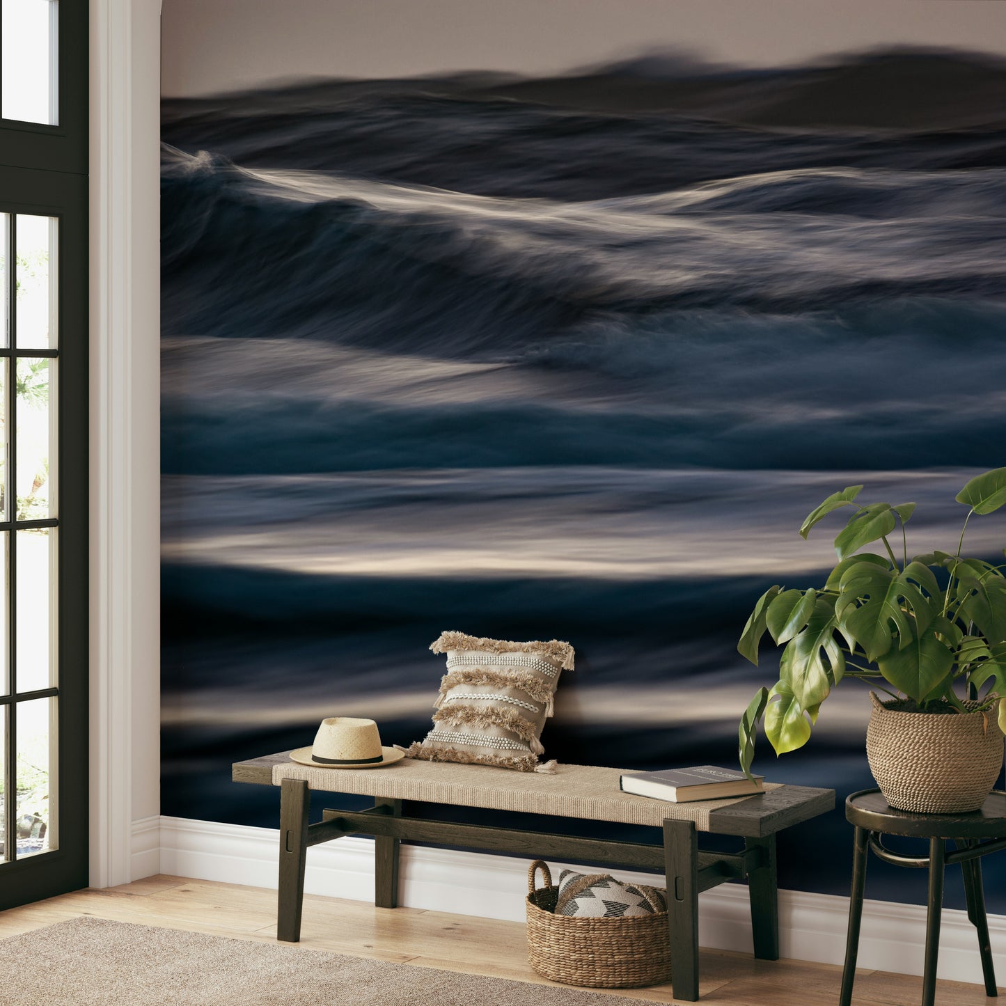 A serene ocean motion wall mural for your decor.

