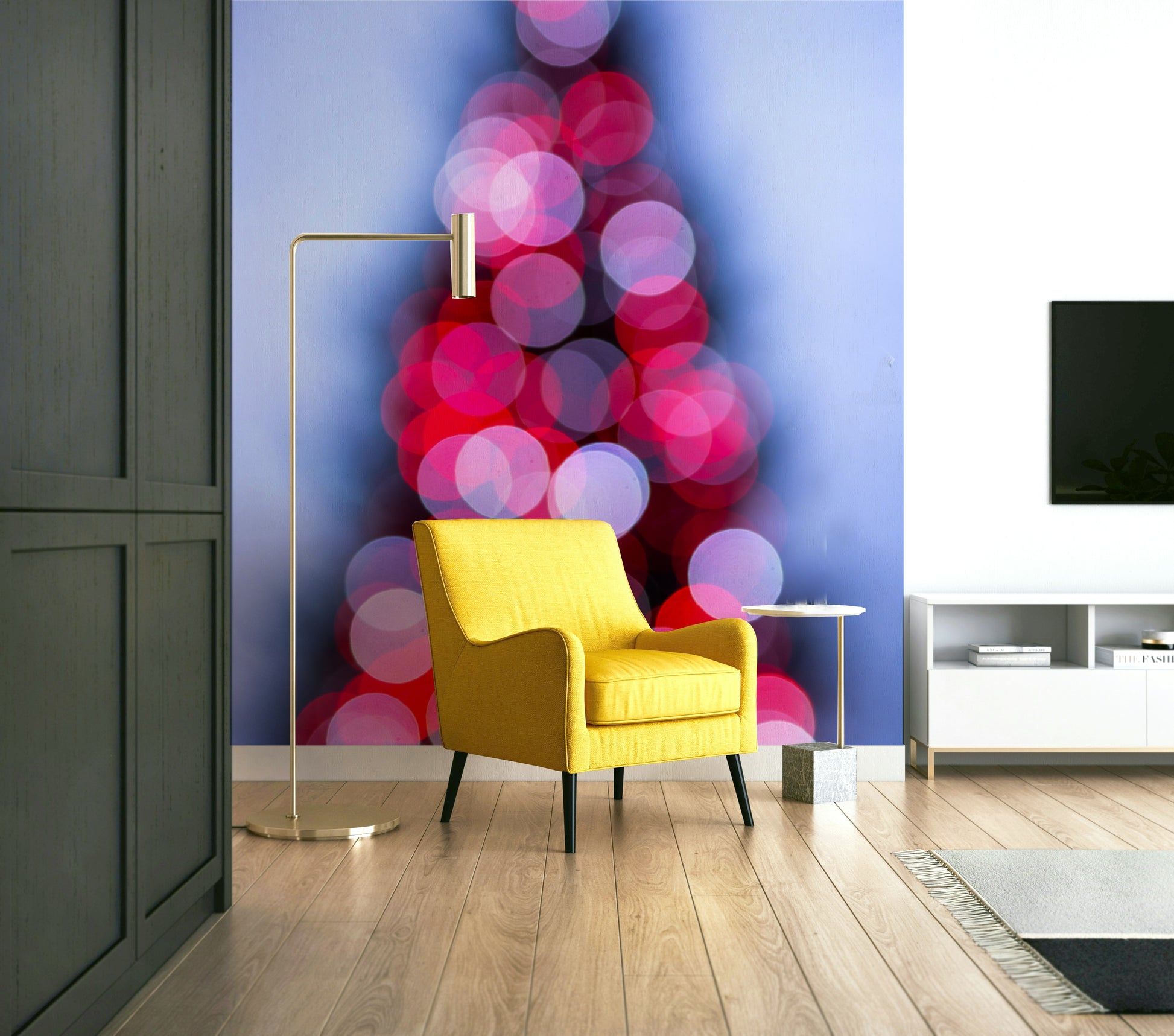 A serene festive scene wall mural for your holiday decor.

