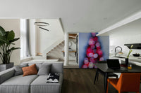 A contemplative Christmas market wallpaper mural for a feature wall.

