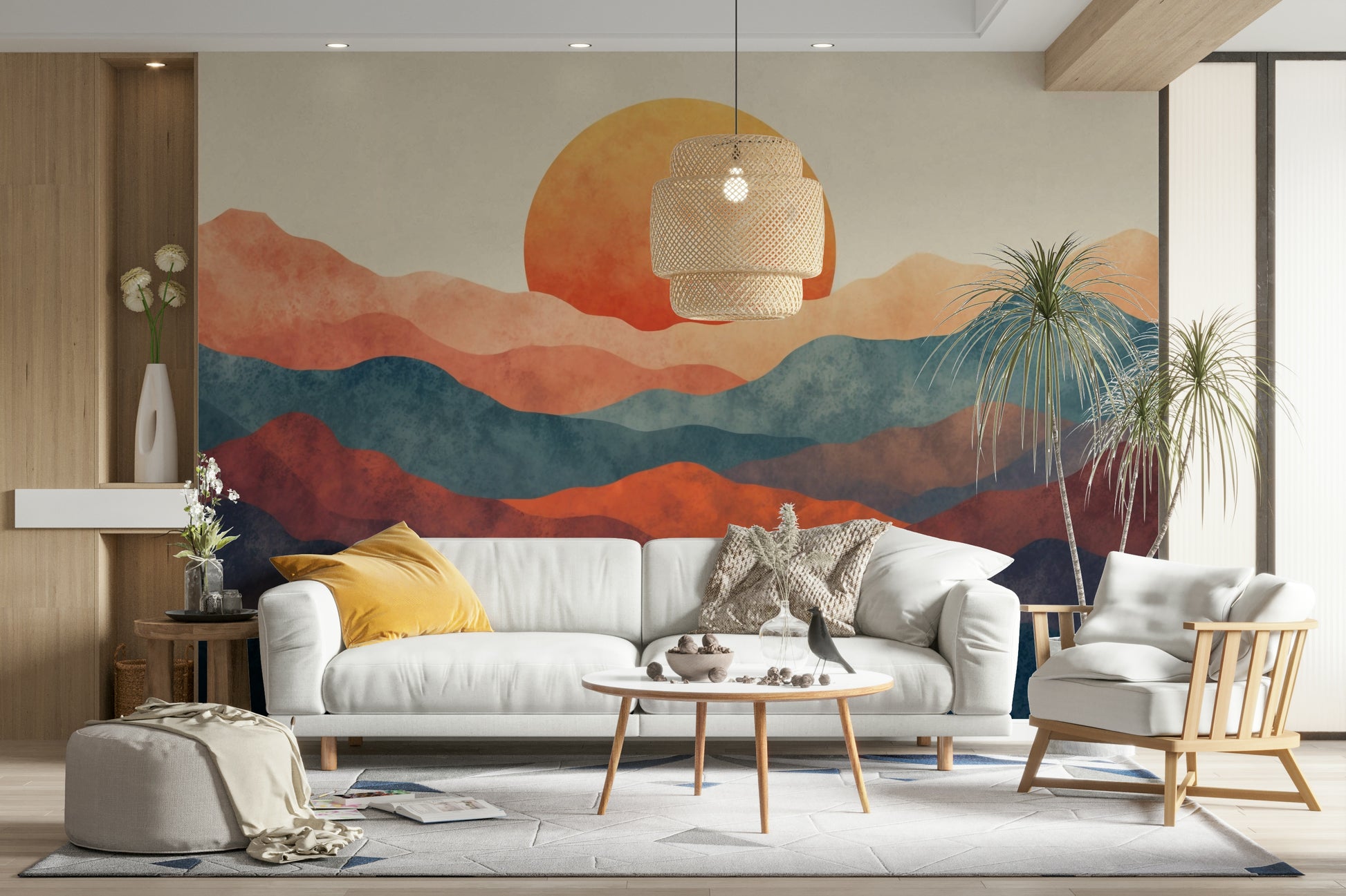 A serene subtle sky wall mural for your decor.

