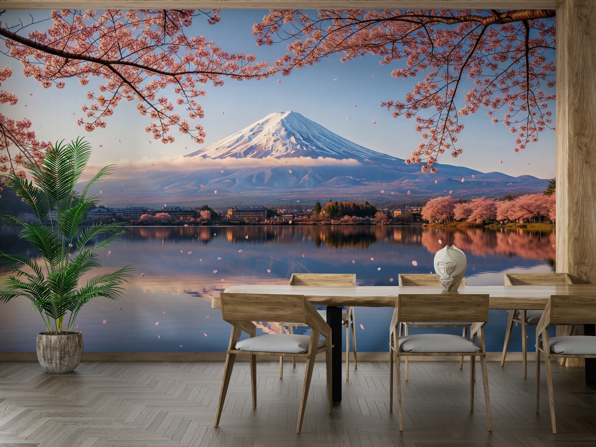 A serene cherry blossom wall mural for your decor.

