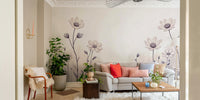 A serene floral dreams wall mural for your decor.

