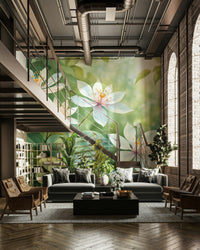 An artistic nature inspired mural for home decor.

