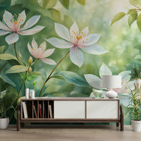 A classic floral wallpaper for walls with a calming theme.

