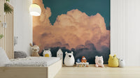 A beautiful modern sky wall mural for a living room.

