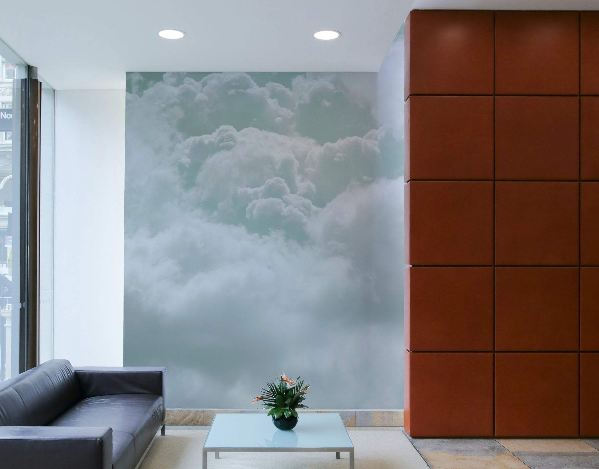 A contemplative cloudscape wallpaper mural for a feature wall.

