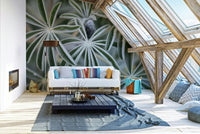 An artistic nature landscape mural for home decor.

