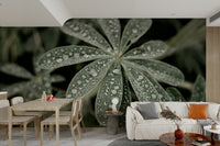 A beautiful modern art wall mural of blue lupine.

