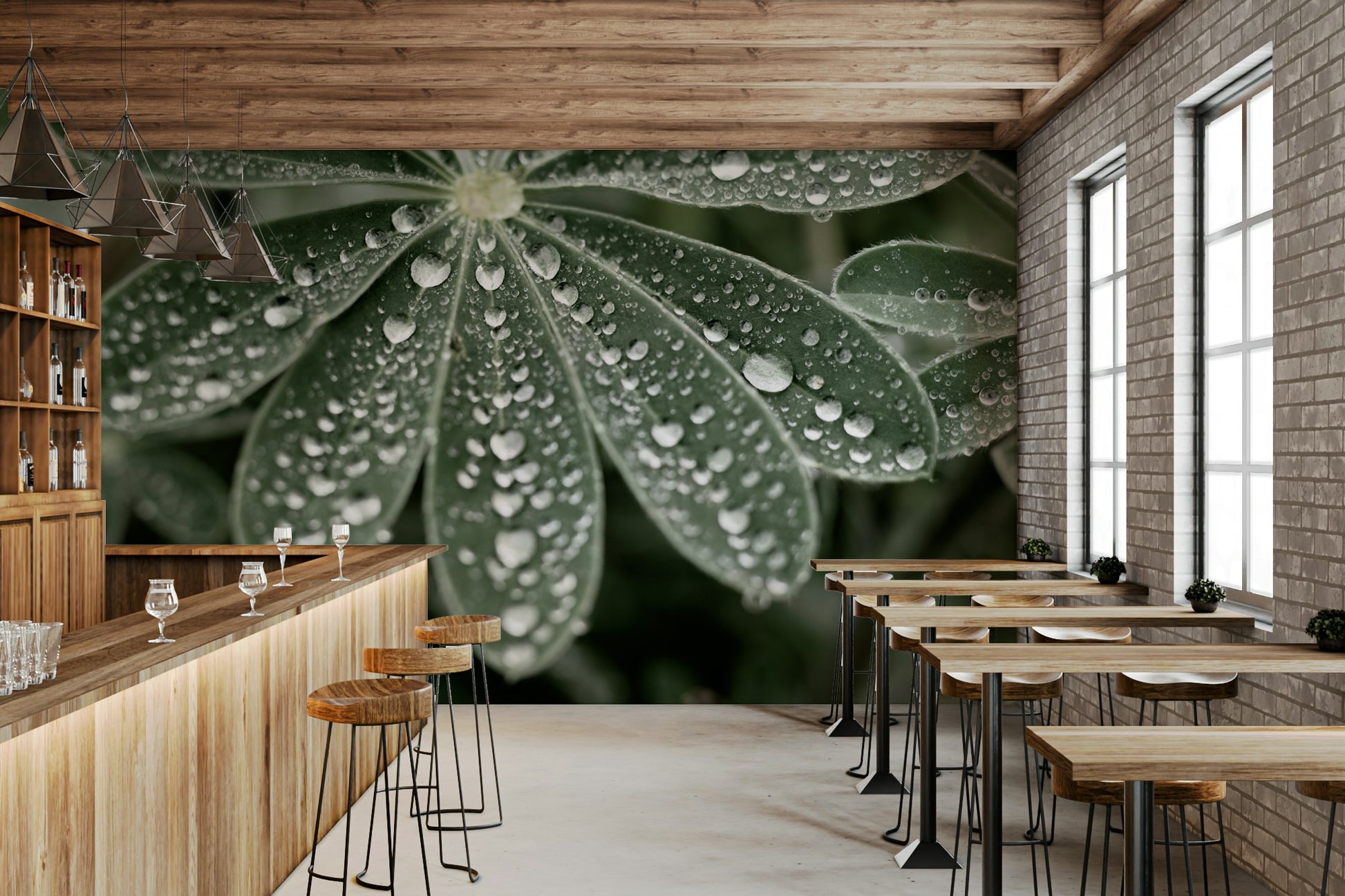 A classic botanical wallpaper for walls with a calming theme.

