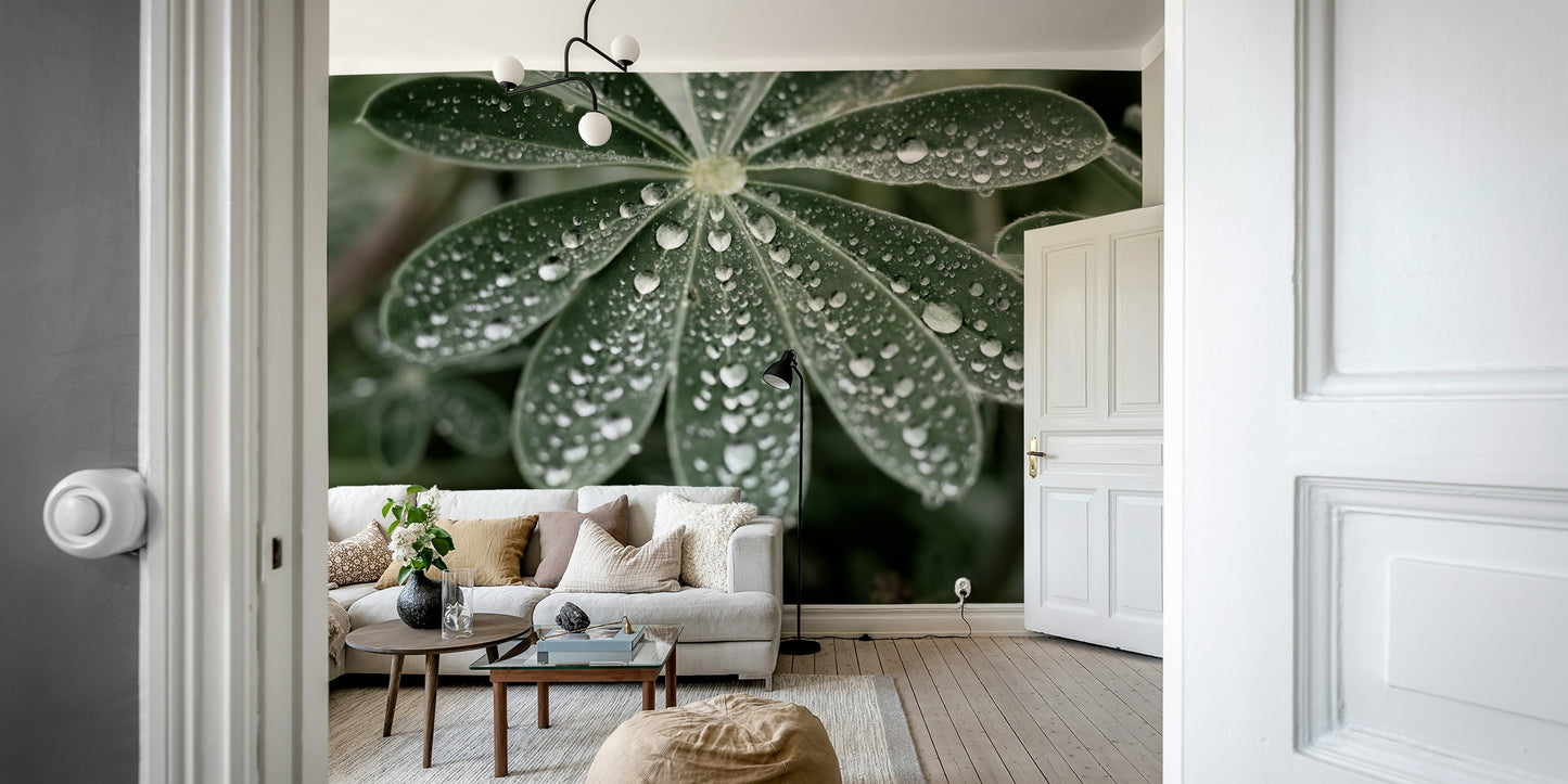 A tranquil subtle flower wall mural for your decor.

