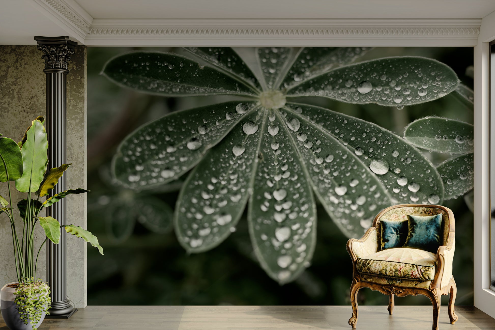 A contemplative flower field wallpaper mural for a feature wall.

