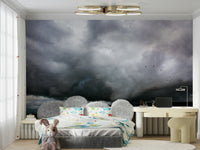 A beautiful panoramic wall mural for a living room.


