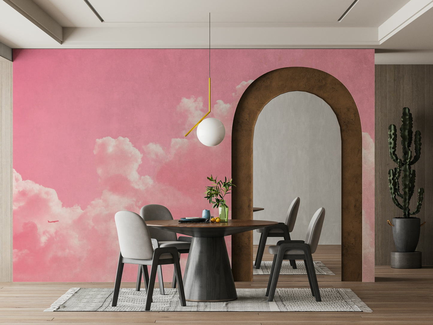 A beautiful modern sky wall mural for a living room.

