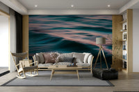 An artistic nature seascape mural for home decor.

