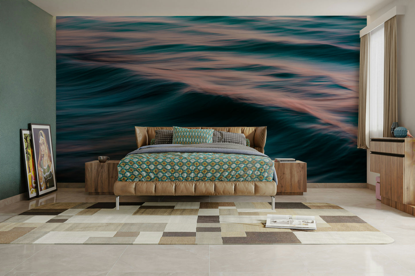 A serene ocean motion wall mural for your decor.

