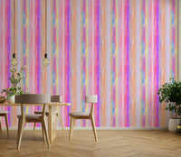 A calming playful design wallpaper mural that defines a space.

