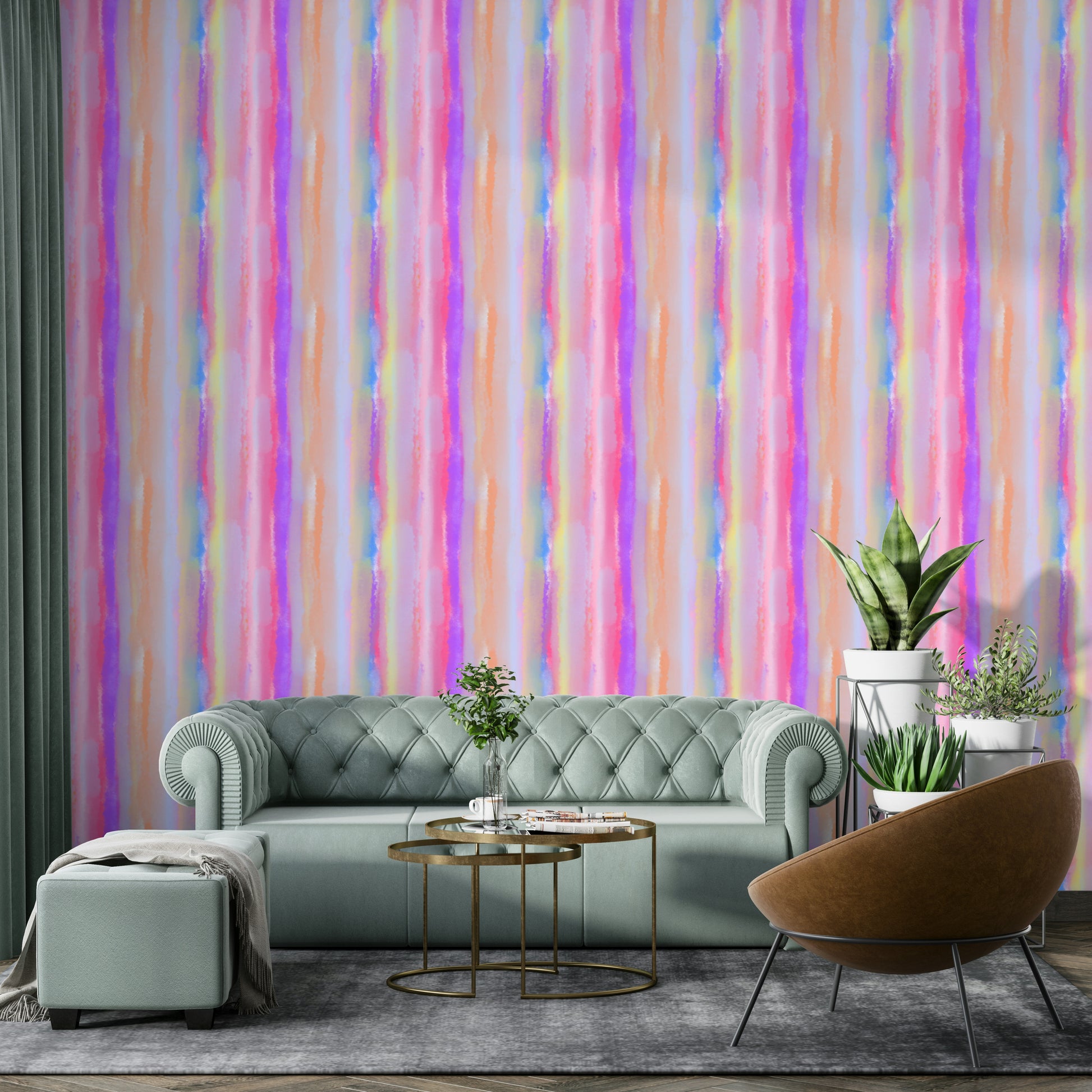 A serene colorful candy wall mural for your decor.

