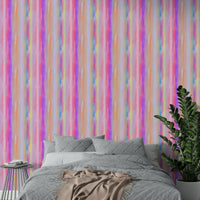 A beautiful modern stripe wall mural for a living room.

