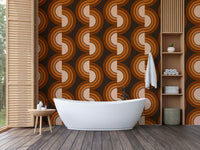 An artistic abstract design mural for home decor.

