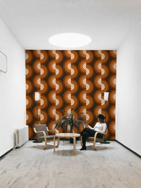 A calming vibrant pattern wallpaper mural that defines a space.

