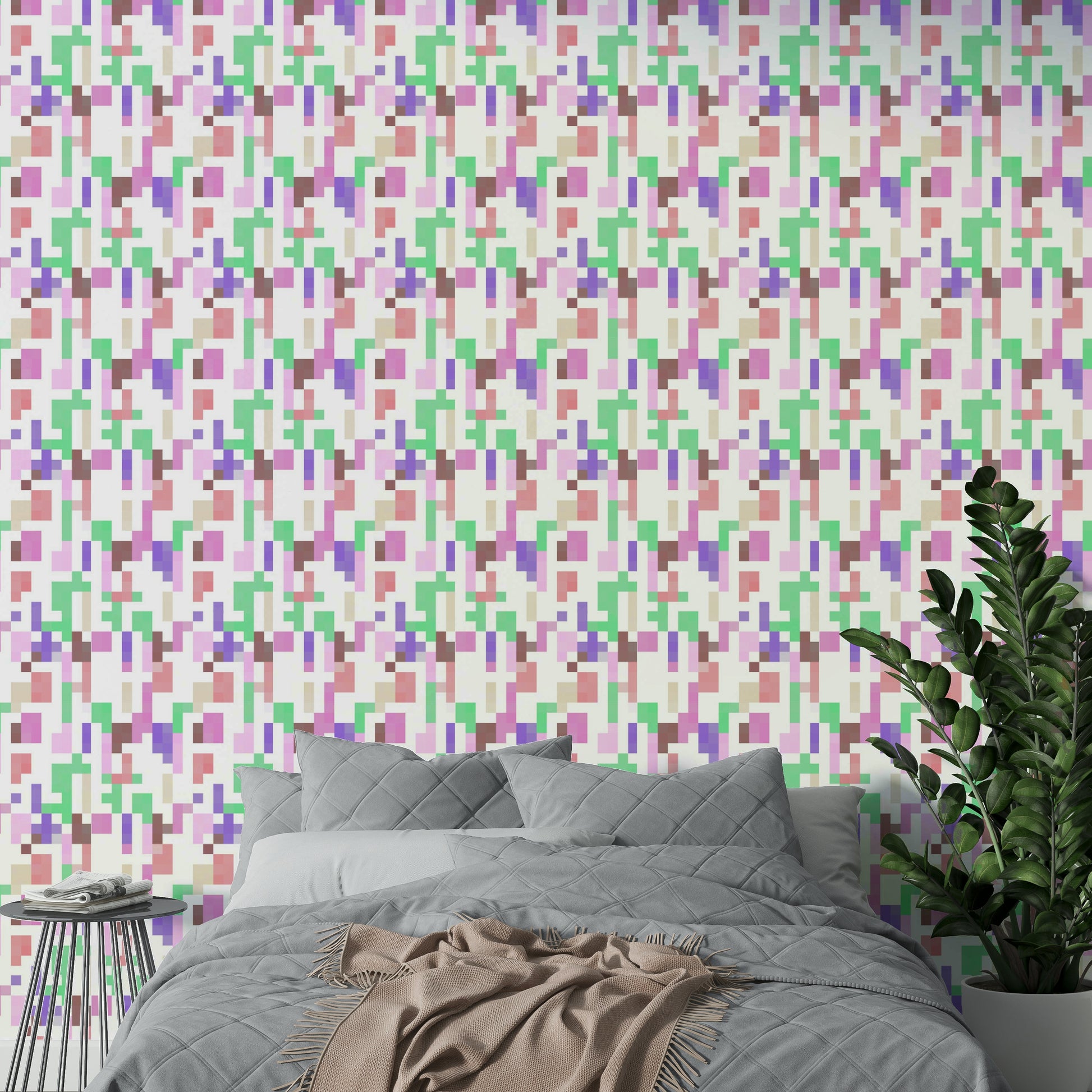 A classic abstract pixel wallpaper for walls.

