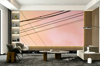A peaceful abstract design mural on decorative wallpaper.

