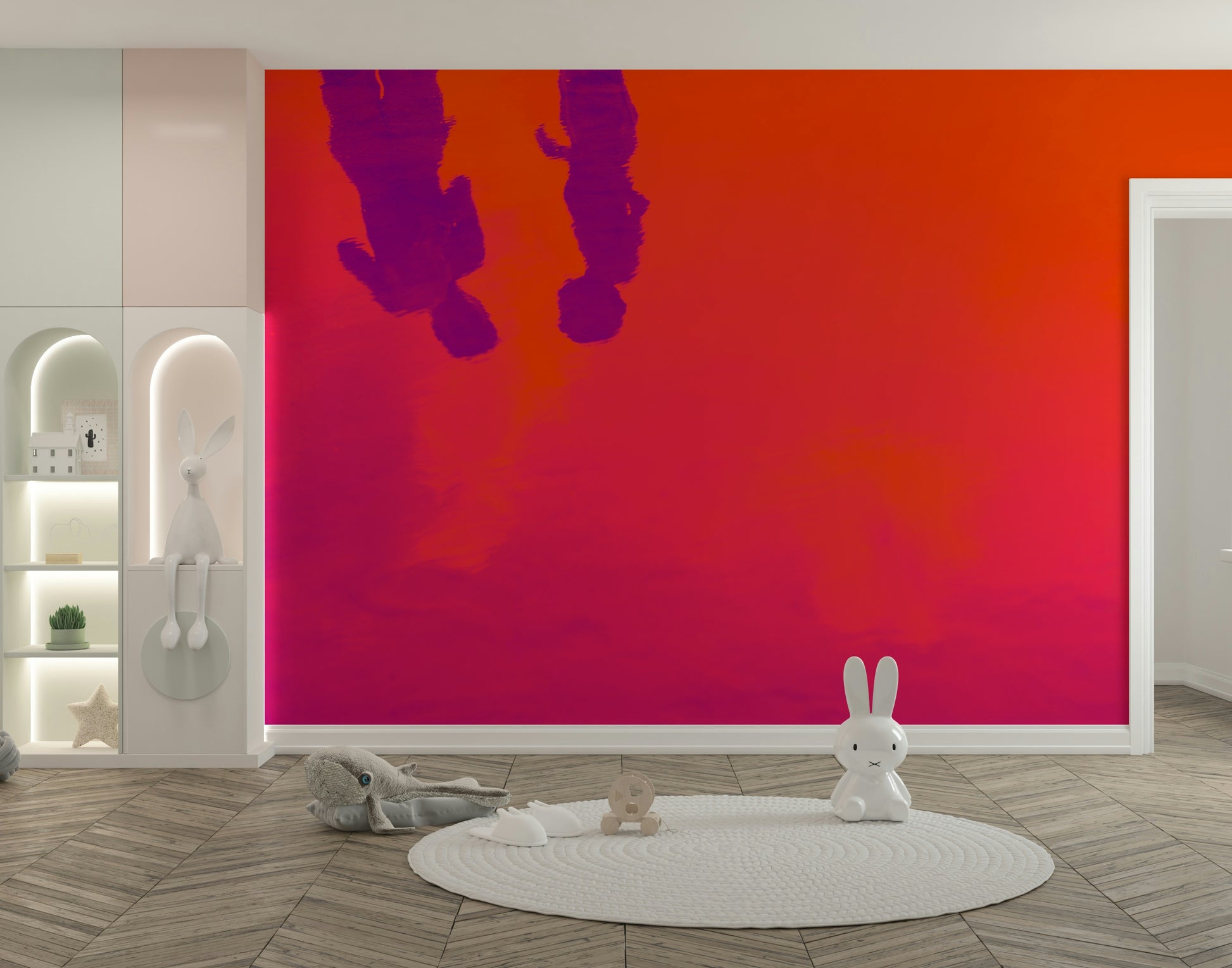 A serene reflective surface wall mural for your decor.



