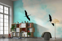 An artistic nature inspired mural for home decor.

