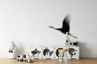 A contemplative natural theme wallpaper mural for a feature wall.

