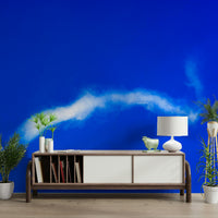 A serene white cloud wall mural for your decor.

