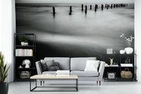 A serene coastal landscape wall mural for your decor.

