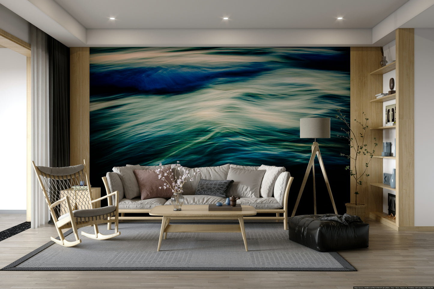 A classic wave design wallpaper for walls.

