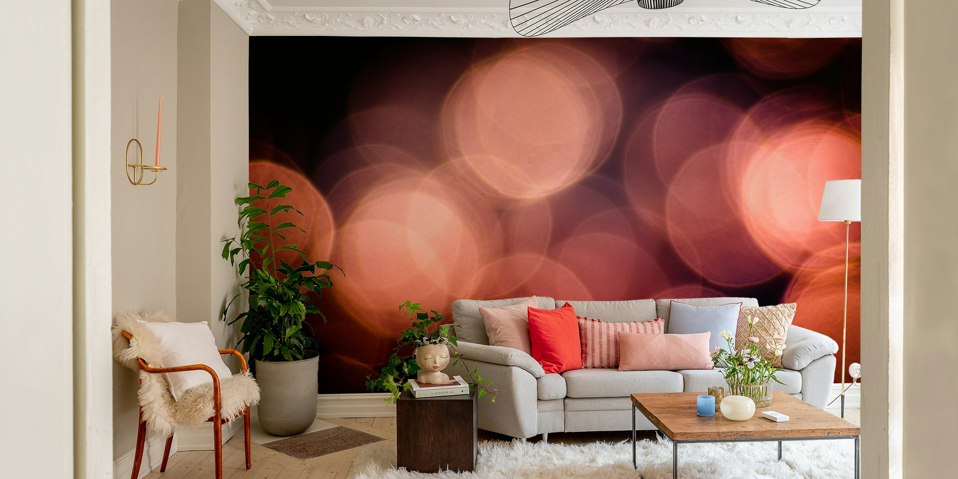 A serene reflective surface wall mural for your decor.

