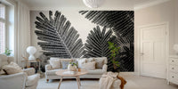 A beautiful modern art wall mural for a living room.

