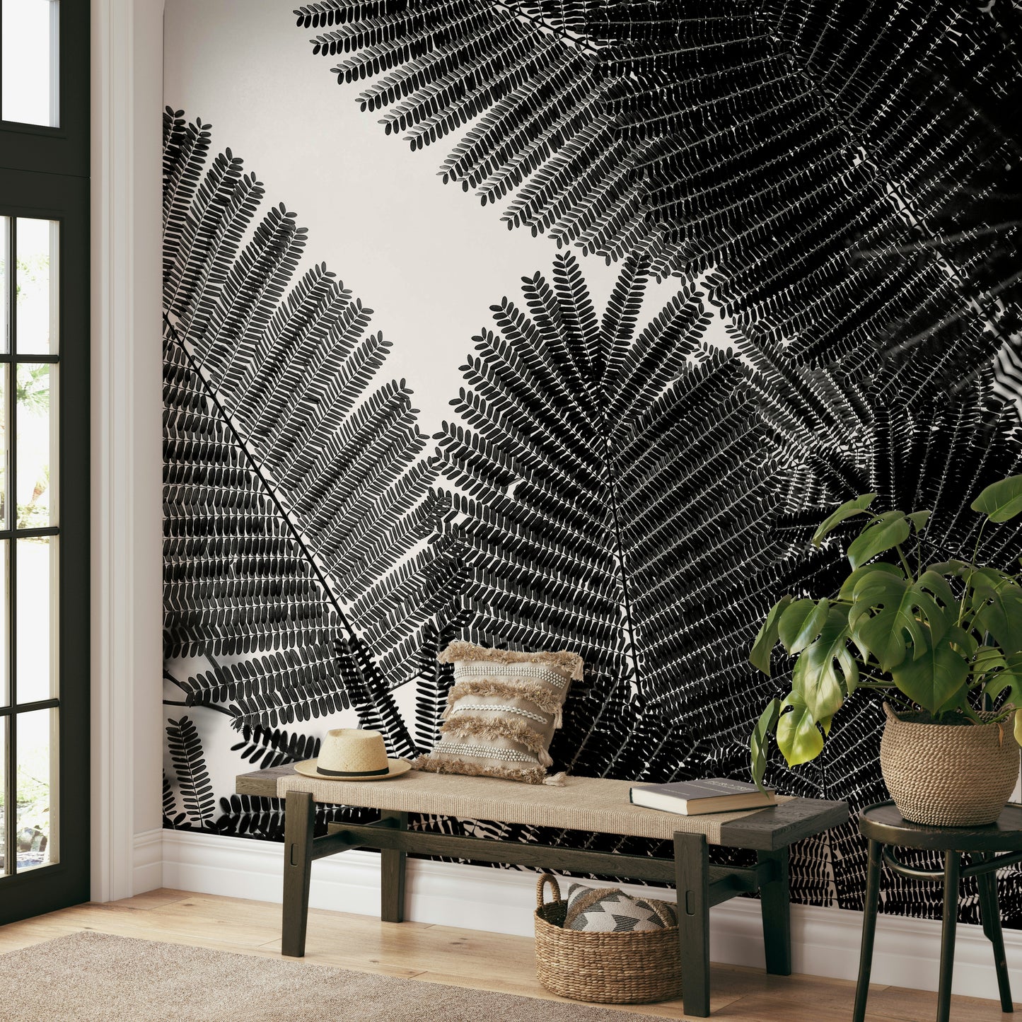 A beautiful geometric pattern wallpaper mural for a modern home.

