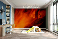 A beautiful mystical scene wall mural for a living room.

