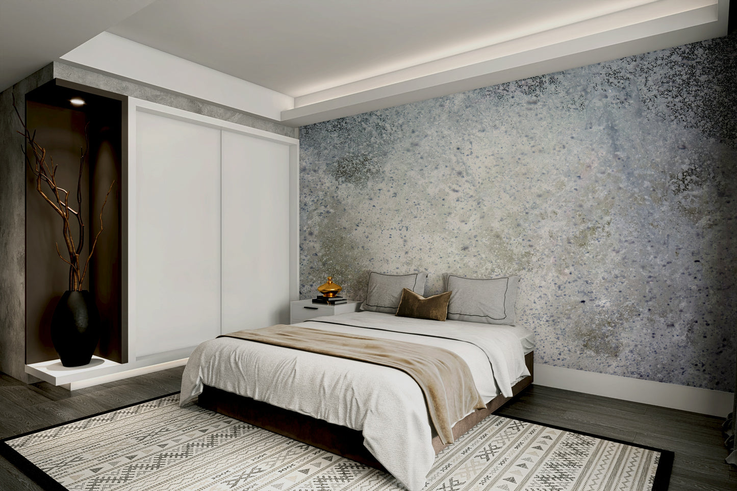 A beautiful abstract art wallpaper mural for a modern home.


