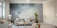 A peaceful modern abstract mural on decorative wallpaper.

