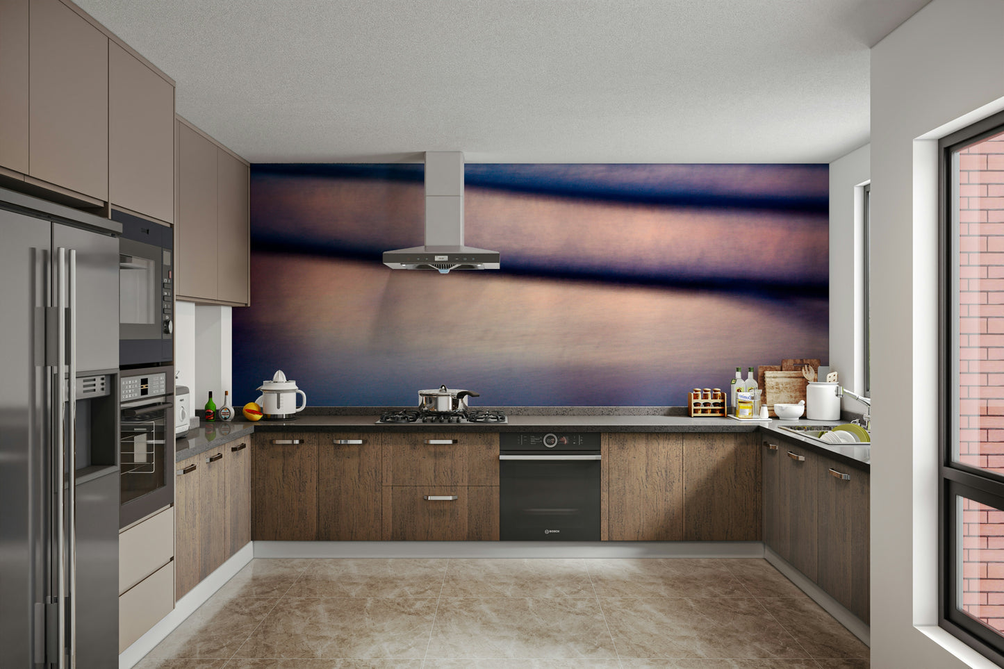 Blurry fisherman Wall Mural