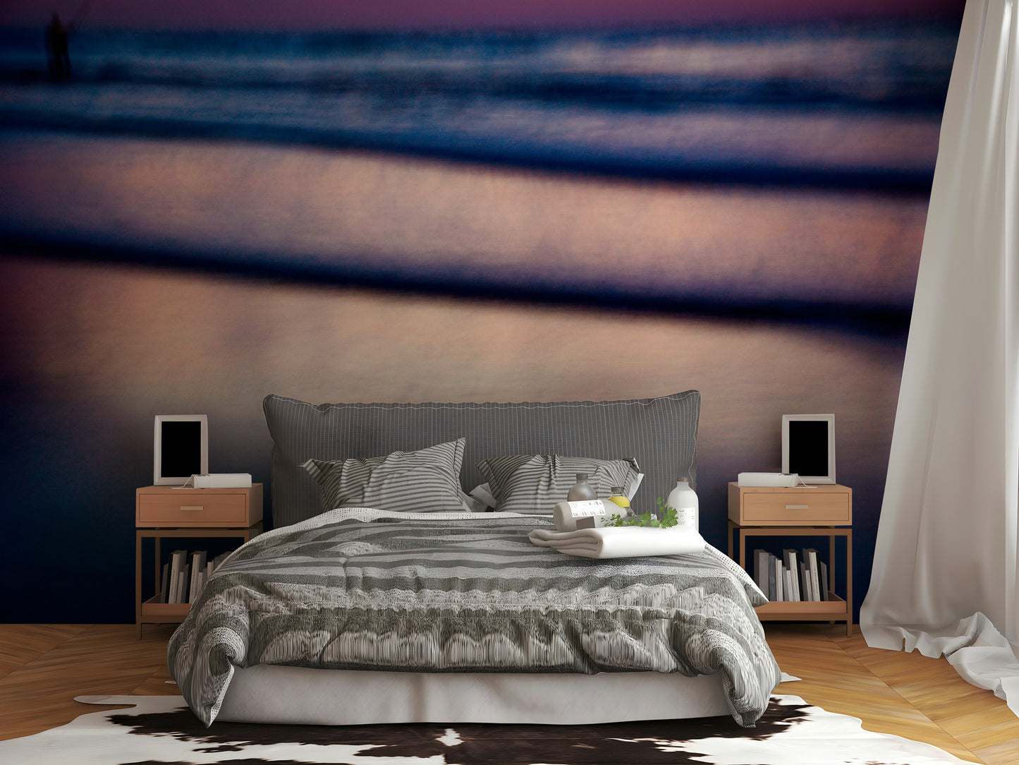 Blurry fisherman Wall Mural