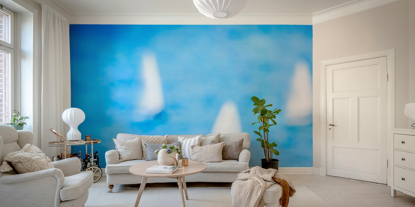 3 Sailboats Wall Mural